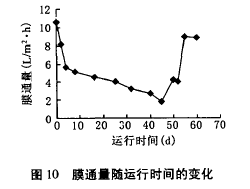納濾膜，廢水滲透液，COD，去除效果